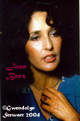 Joan Baez Photographed by Gwendolyn Stewart,
c. 2011; All Rights Reserved