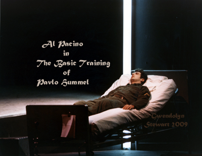 Photograph of AL PACINO Starring in David Rabe's Play, THE BASIC TRAINING OF PAVLO
HUMMEL, by Gwendolyn Stewart, c. 2009; All Rights Reserved