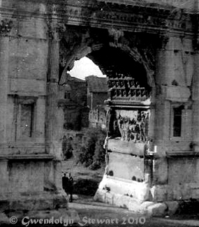 The Arch of Titus, Rome,
Italy, Photographed by Gwendolyn Stewart, c. 2011; All Rights
Reserved